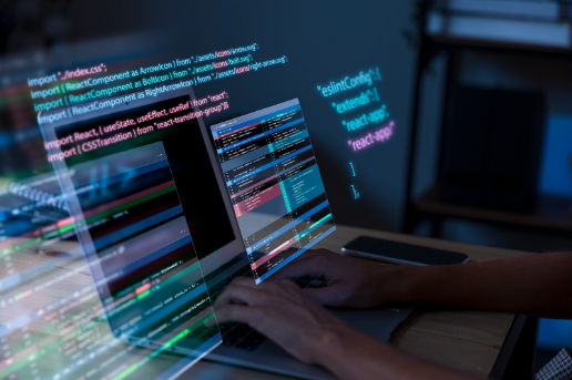 an image of someone writing on a computer